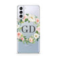 Personalised floral wreath Samsung S21 Plus Phone Case