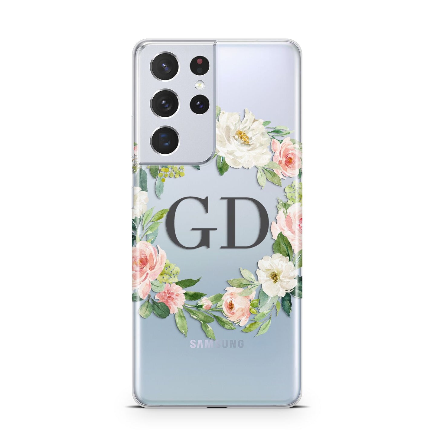 Personalised floral wreath Samsung S21 Ultra Case