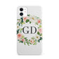 Personalised floral wreath iPhone 11 3D Snap Case