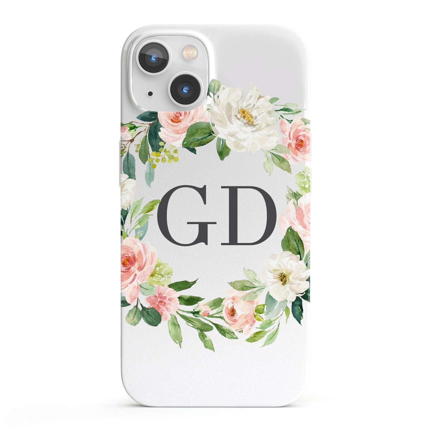 Personalised floral wreath iPhone 13 Full Wrap 3D Snap Case