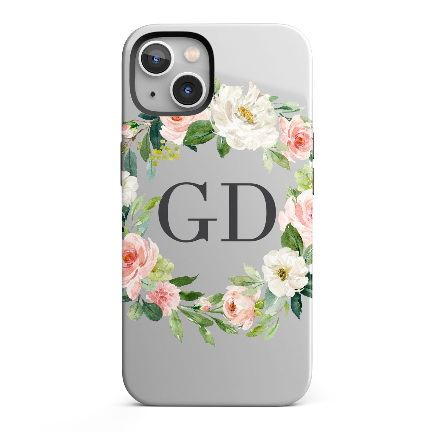 Personalised floral wreath iPhone 13 Full Wrap 3D Tough Case