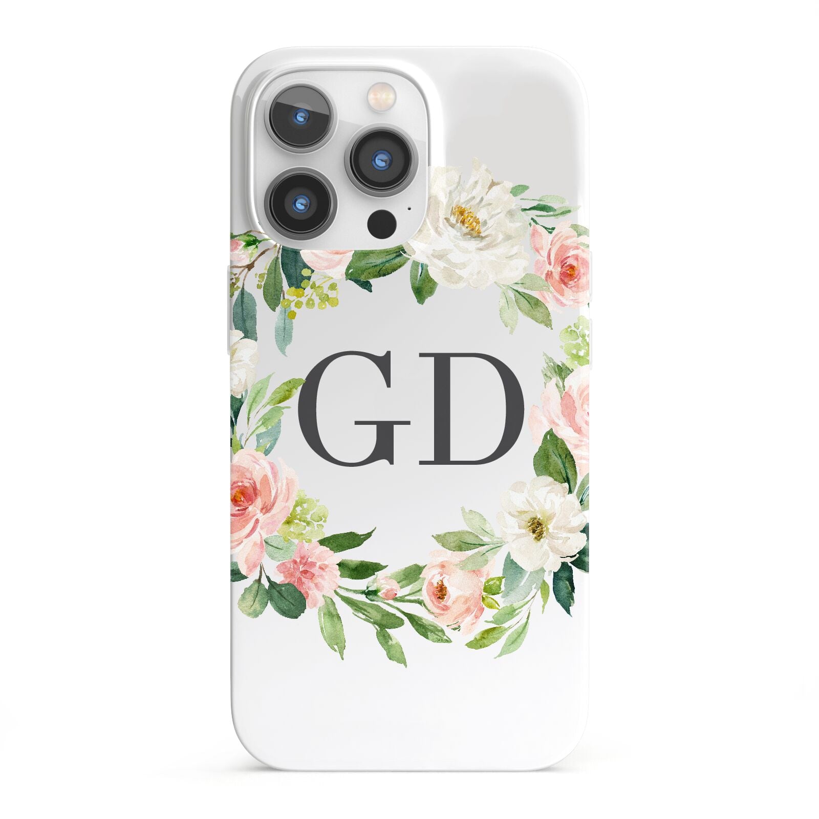 Personalised floral wreath iPhone 13 Pro Full Wrap 3D Snap Case