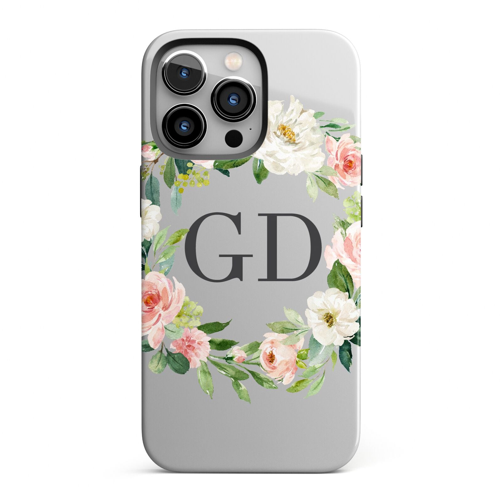 Personalised floral wreath iPhone 13 Pro Full Wrap 3D Tough Case