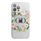 Personalised floral wreath iPhone 13 Pro Max TPU Impact Case with White Edges
