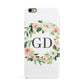 Personalised floral wreath iPhone 6 Plus 3D Snap Case on Gold Phone