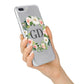 Personalised floral wreath iPhone 7 Plus Bumper Case on Silver iPhone Alternative Image
