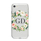 Personalised floral wreath iPhone 8 Bumper Case on Silver iPhone