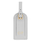 Personalised Grey Saffiano Leather Luggage Tag