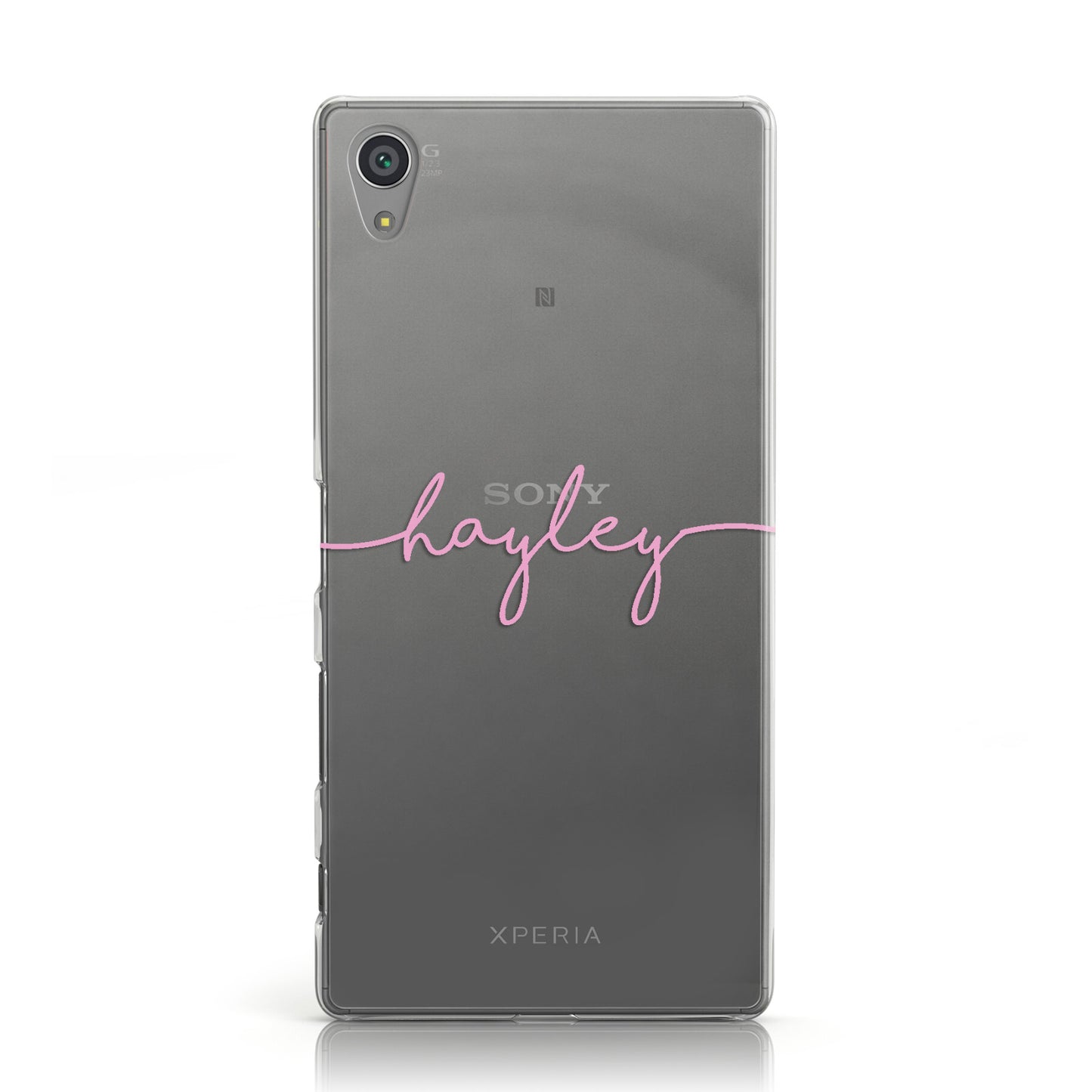 Personalised Pink Handwritten Name Custom Sony Xperia Case