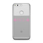 Personalised Pink Initials & 2 Crowns Clear Google Case