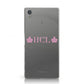 Personalised Pink Initials & 2 Crowns Clear Sony Xperia Case
