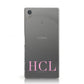 Personalised Pink Initials Clear Customised Sony Xperia Case