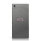 Personalised Pink Initials Middle Clear Custom Sony Xperia Case