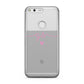 Personalised Pink Initials Or Name Clear Custom Google Case