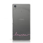 Personalised Pink Name Handwriting Clear Custom Sony Xperia Case