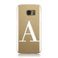 Personalised White Big Initial Clear Custom Samsung Galaxy Case