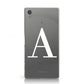 Personalised White Big Initial Clear Custom Sony Xperia Case