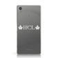 Personalised White Initials & 2 Crowns Clear Sony Xperia Case