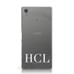 Personalised White Initials Clear Customised Sony Xperia Case