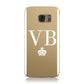 Personalised White Initials & Crown Clear Samsung Galaxy Case