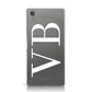 Personalised White Initials Customised Clear Sony Xperia Case
