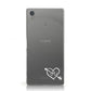 Personalised White Initials Heart & Arrow Sony Xperia Case