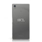 Personalised White Initials Middle Clear Custom Sony Xperia Case