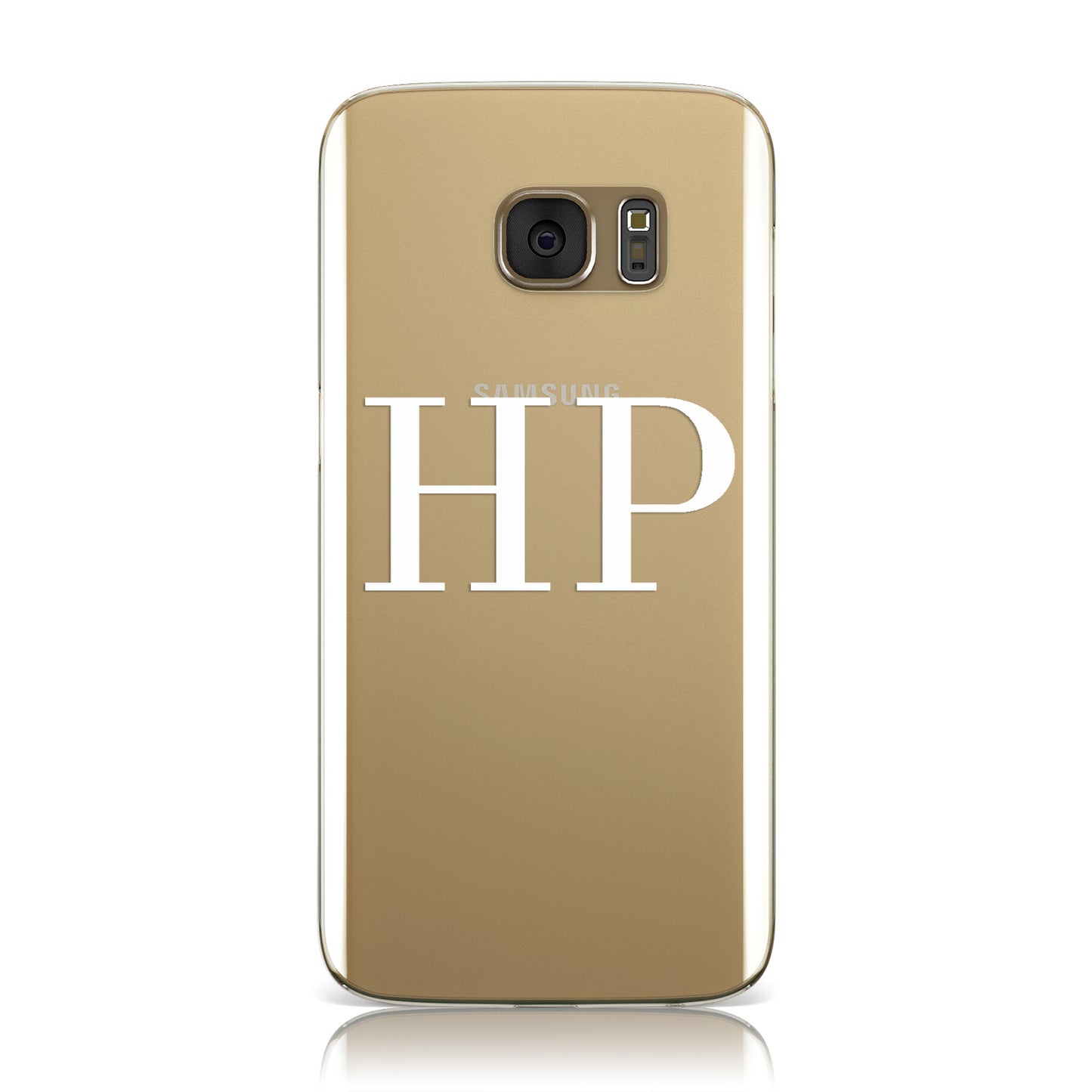 Personalised White Initials On Clear Samsung Galaxy Case