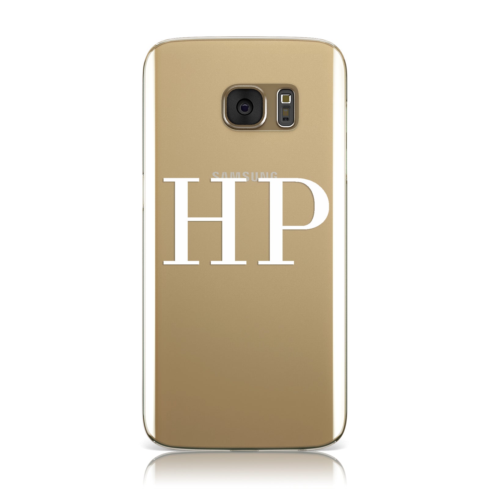 Personalised White Initials On Clear Samsung Galaxy Case