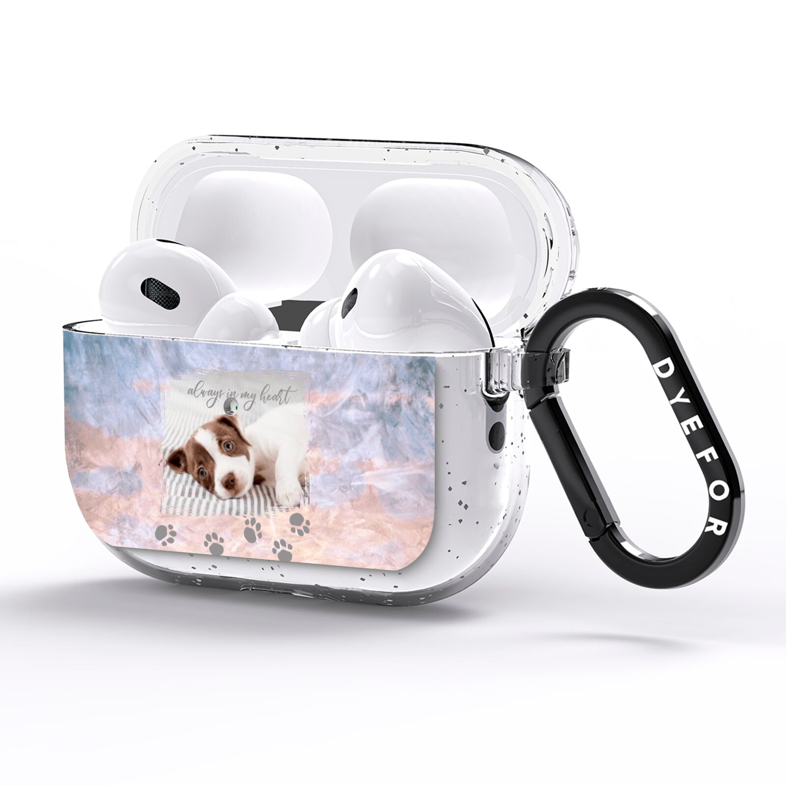 Pet Photo Personalised AirPods Pro Glitter Case Side Image