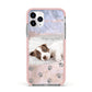 Pet Photo Personalised Apple iPhone 11 Pro in Silver with Pink Impact Case