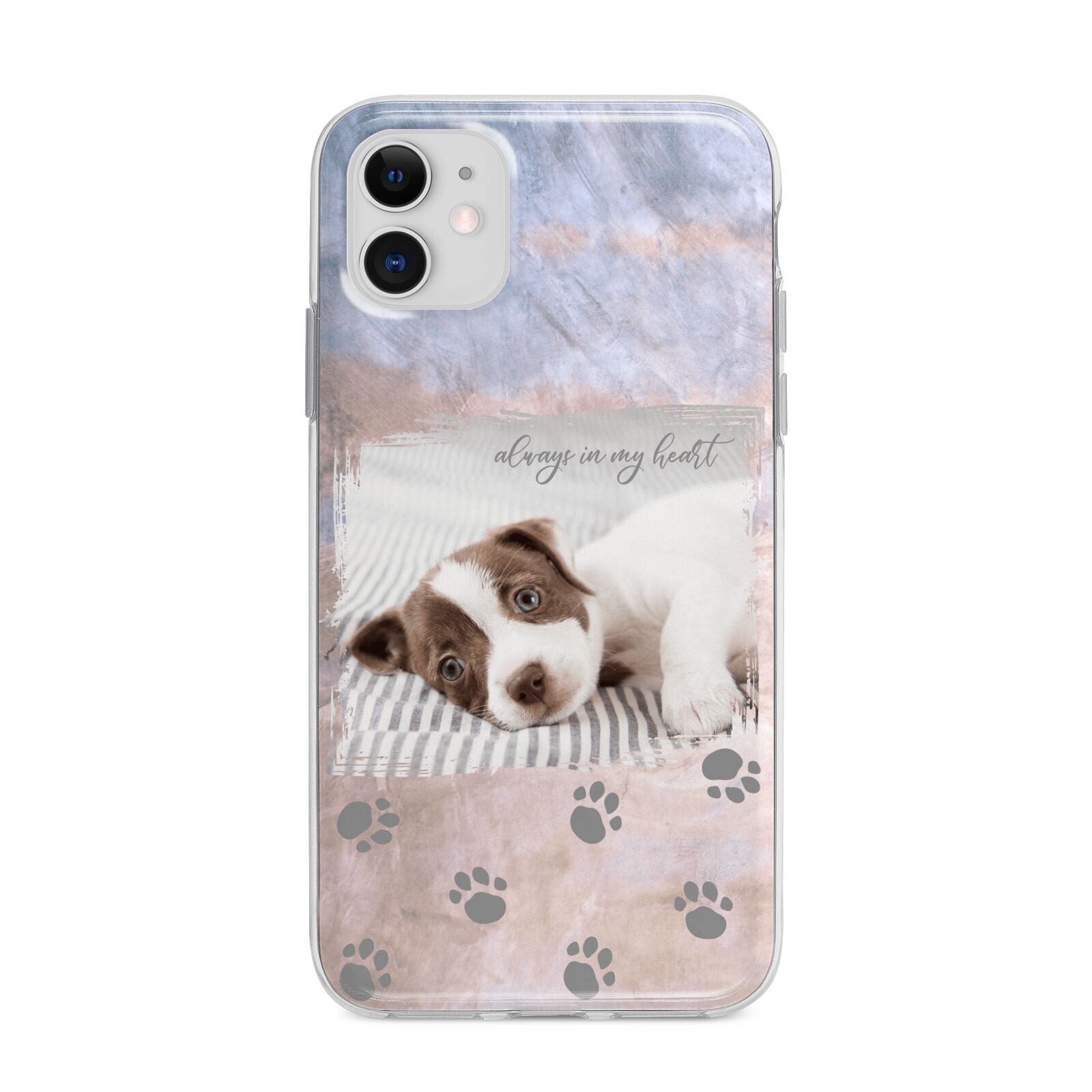 Pet Photo Personalised Apple iPhone 11 in White with Bumper Case