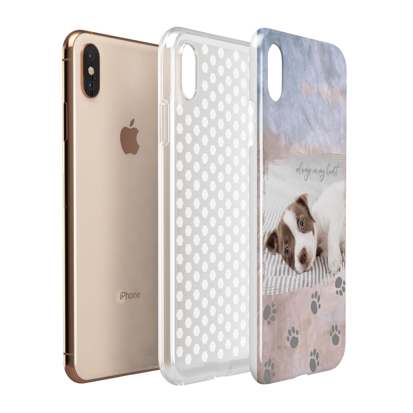Pet Photo Personalised Apple iPhone Xs Max 3D Tough Case Expanded View