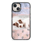 Pet Photo Personalised iPhone 13 Black Impact Case on Silver phone