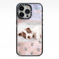 Pet Photo Personalised iPhone 13 Pro Black Impact Case on Silver phone