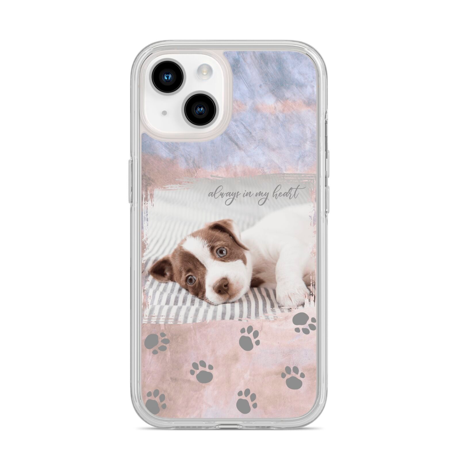 Pet Photo Personalised iPhone 14 Clear Tough Case Starlight