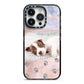 Pet Photo Personalised iPhone 14 Pro Black Impact Case on Silver phone