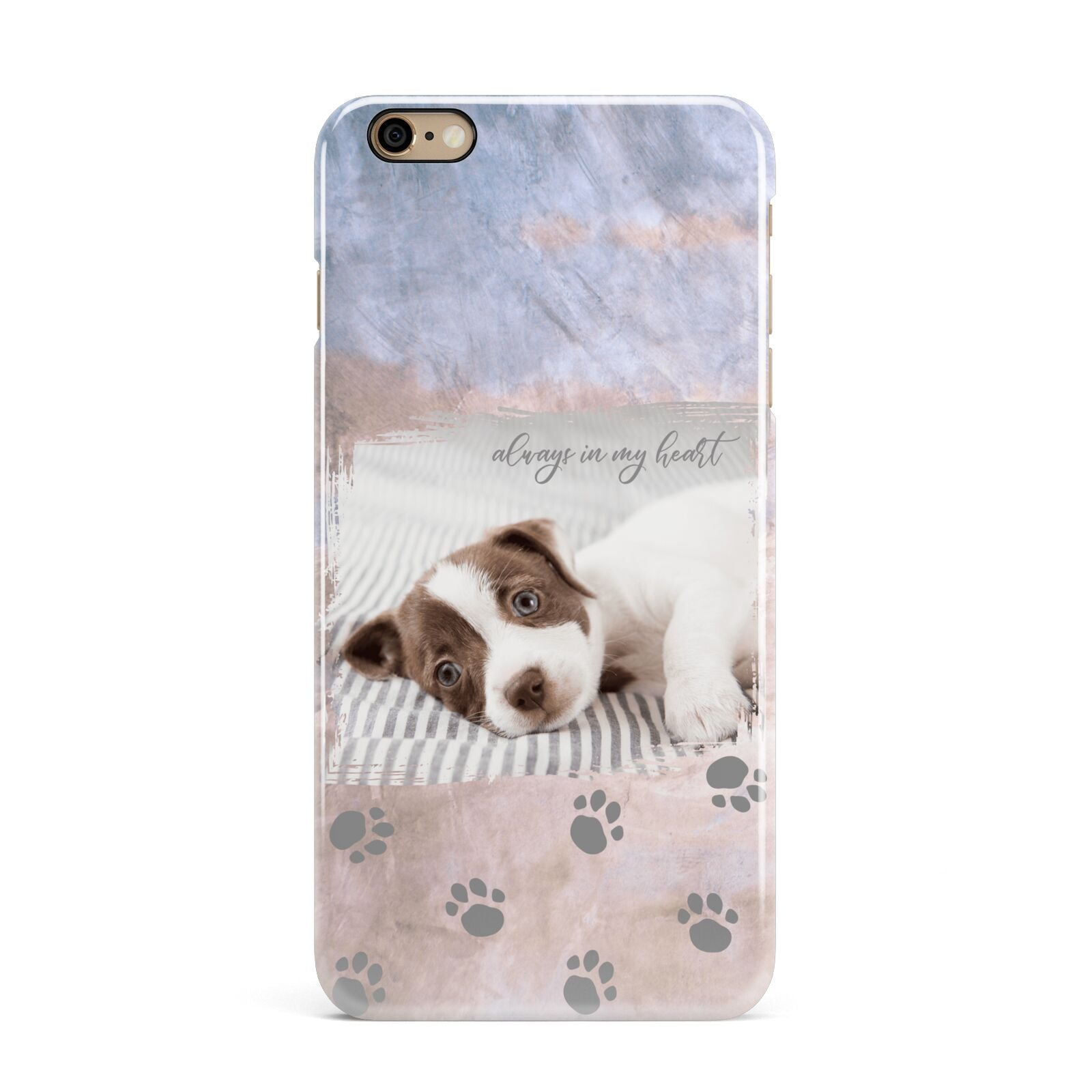 Pet Photo Personalised iPhone 6 Plus 3D Snap Case on Gold Phone
