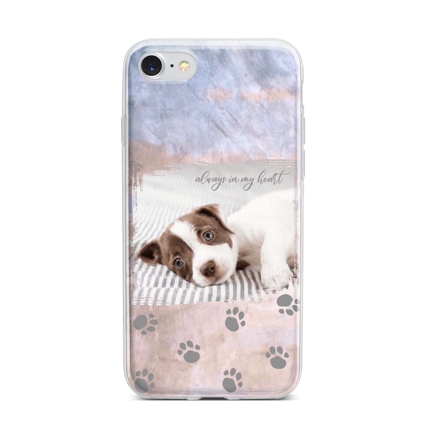 Pet Photo Personalised iPhone 7 Bumper Case on Silver iPhone