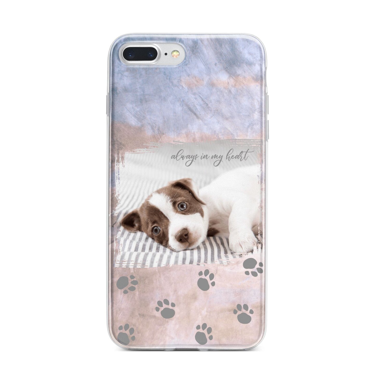 Pet Photo Personalised iPhone 7 Plus Bumper Case on Silver iPhone