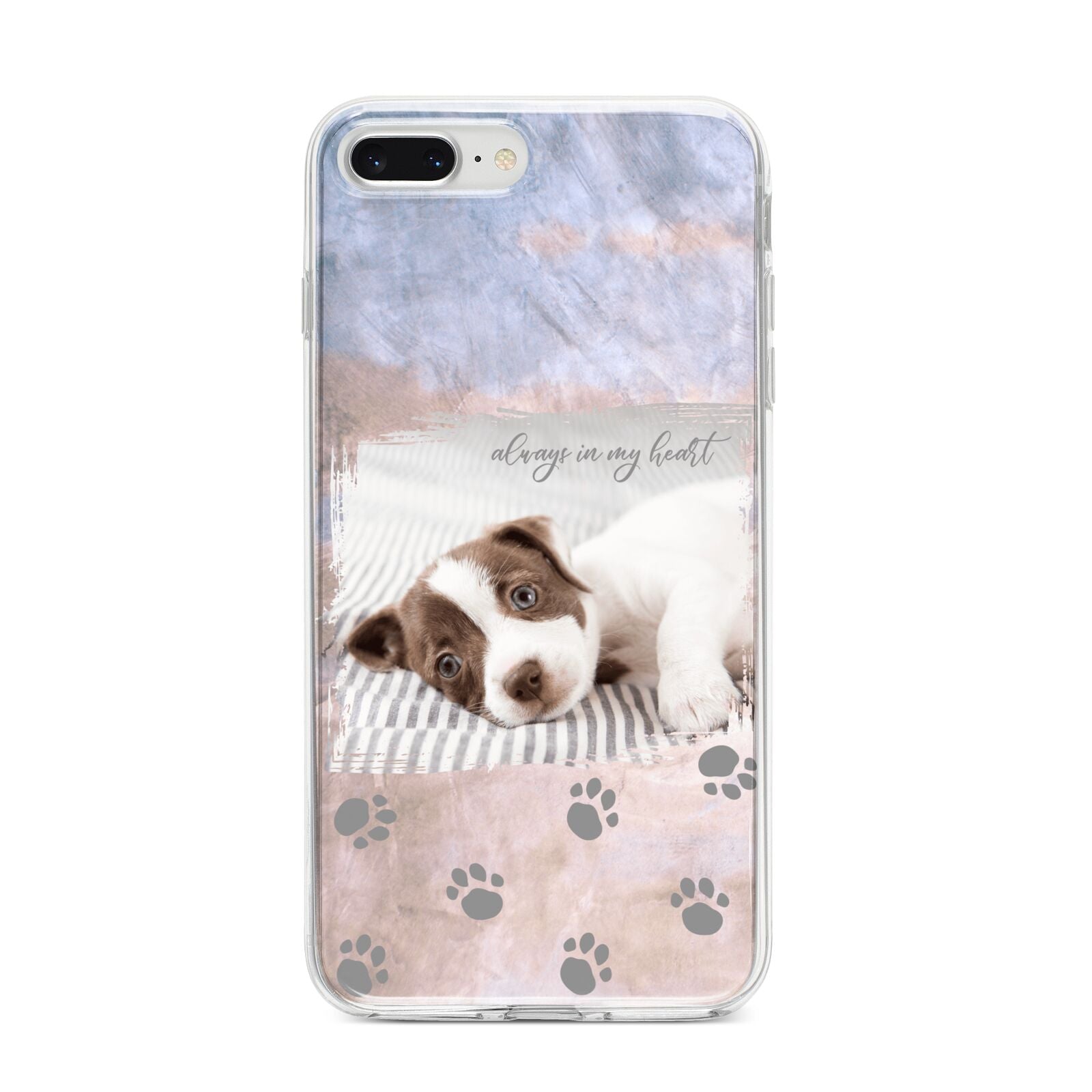 Pet Photo Personalised iPhone 8 Plus Bumper Case on Silver iPhone
