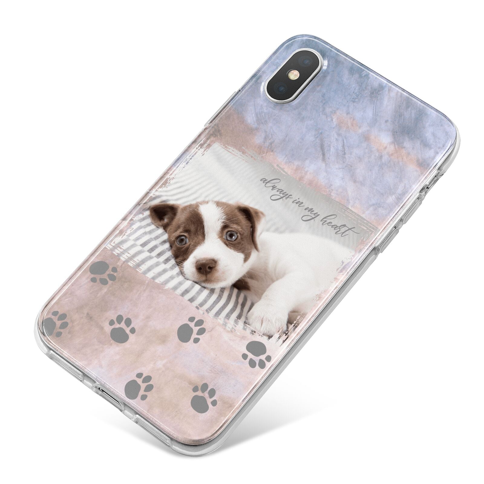 Pet Photo Personalised iPhone X Bumper Case on Silver iPhone