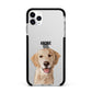 Pet Portrait Apple iPhone 11 Pro Max in Silver with Black Impact Case
