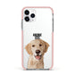 Pet Portrait Apple iPhone 11 Pro in Silver with Pink Impact Case