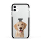 Pet Portrait Apple iPhone 11 in White with Black Impact Case