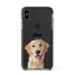 Pet Portrait Apple iPhone Xs Max Impact Case Black Edge on Black Phone