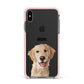 Pet Portrait Apple iPhone Xs Max Impact Case Pink Edge on Black Phone