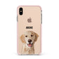 Pet Portrait Apple iPhone Xs Max Impact Case Pink Edge on Gold Phone