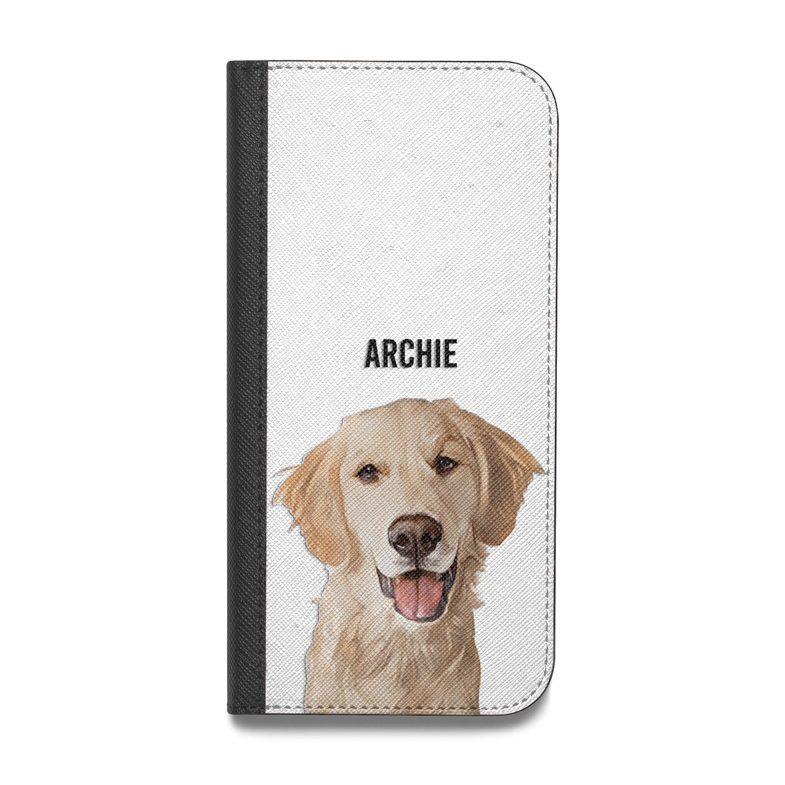 Pet Portrait Vegan Leather Flip iPhone Case