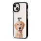 Pet Portrait iPhone 13 Black Impact Case Side Angle on Silver phone